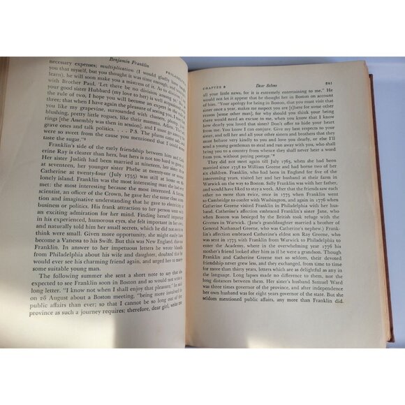 1938 1st Ed. Benjamin Franklin by Carl Van Doren Vintage Hardcover First Edition - Picture 14 of 14